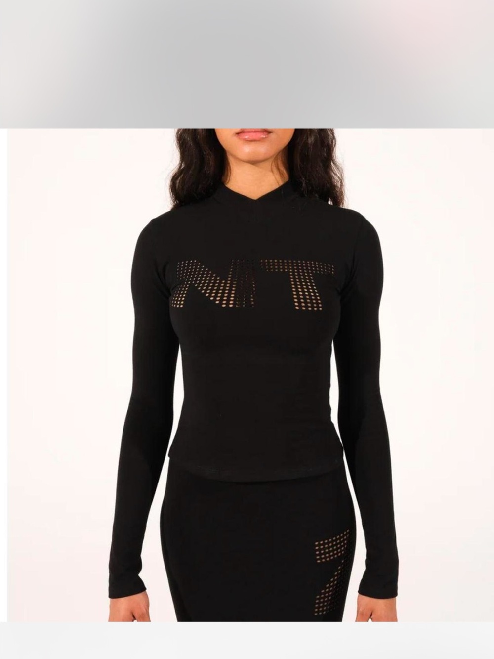 No Ties Skin Grid Long Sleeve
